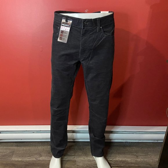 Projek Raw Other - Projek Raw Men's Acti Flex Slim Fit Charcoal Fine Cord Pant - Size 36/32 - NWT